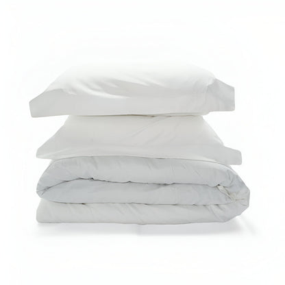 400TC Sateen Solid Cotton Round Duvet Cover Set