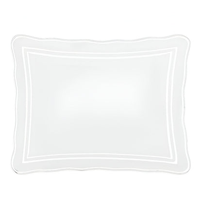 400TC Wavy Embroidery & Border Cotton Sateen Solid Duvet Cover Set