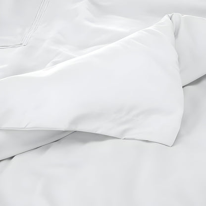 400TC Cotton Luxurious Double Embroidery Sateen Solid Duvet Cover Set