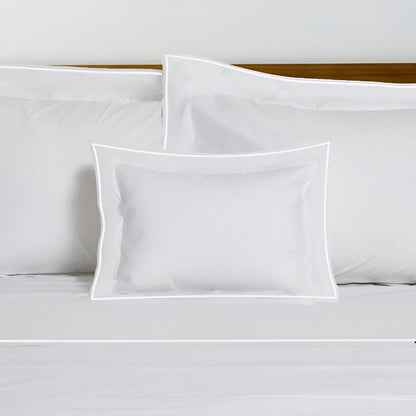 400TC Embroidery Cotton Sateen Solid Duvet Cover Set