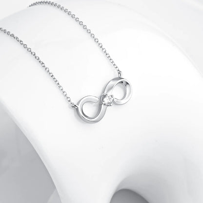 Diamond Pendant Necklace in 925 Sterling Silver for Women