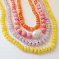 Yellow Candy Necklace: Hand-Knotted Lemon Jade & 14K Gold