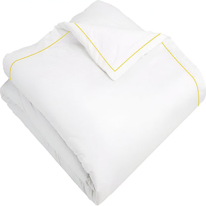 400TC Cotton Single Edge Embroidery Sateen Solid Duvet Cover Set